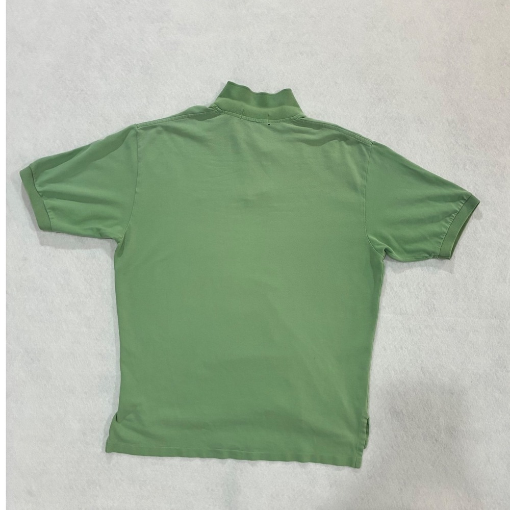 Vintage Ralph Lauren Polo Shirt Pique Cotton Green Preppy and Perfectly Aged L